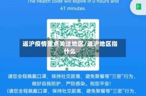 返沪疫情重点关注地区/返沪地区指什么